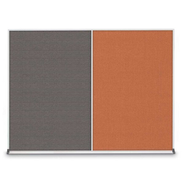 Triple Door Radius Corkboard, 96"X48", S, UV8006-SATIN-CORK